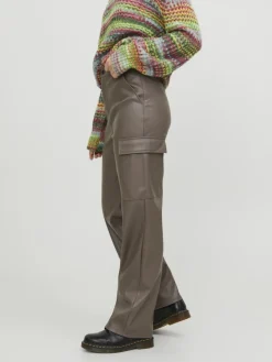 JJXX Hosen*JXKENYA FAUX LEATHER CARGO PANTS Morel