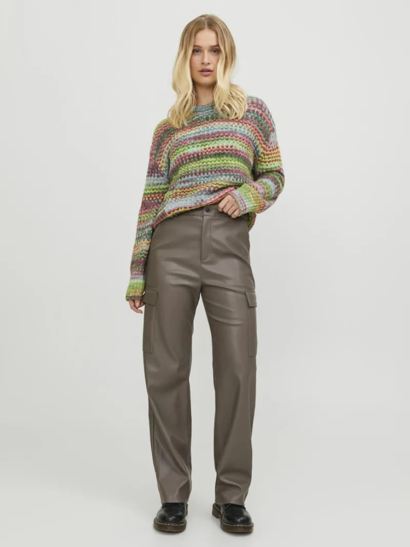 JJXX Hosen*JXKENYA FAUX LEATHER CARGO PANTS Morel