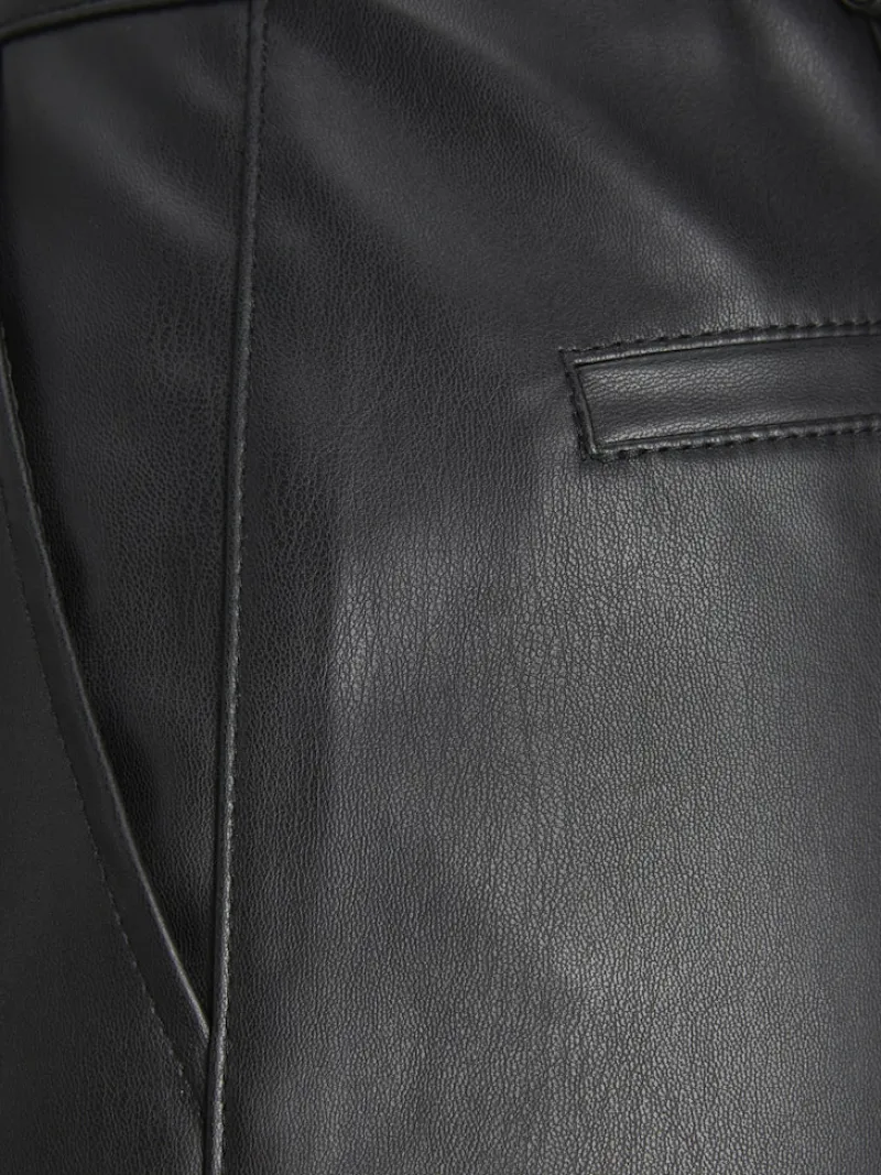 JJXX Hosen*JXKENYA FAUX LEATHER CARGO PANTS Black