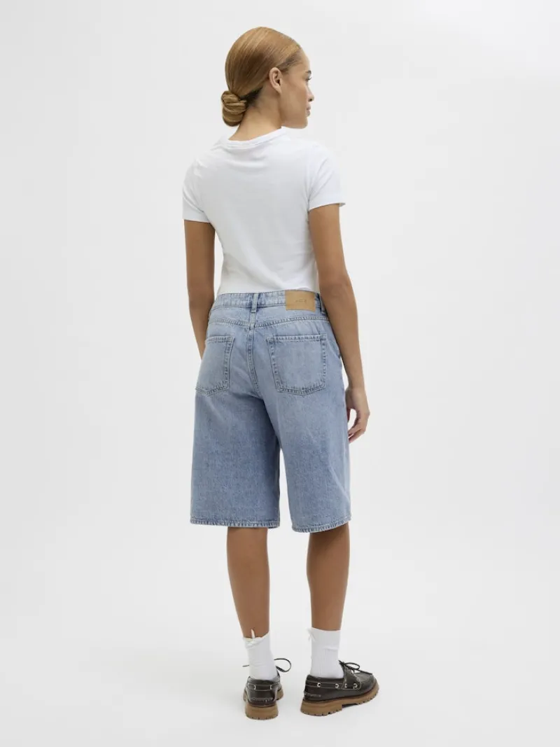 JJXX Shorts*JXLAURA LONG MW DENIM SHORTS DNM SN Light Blue Denim