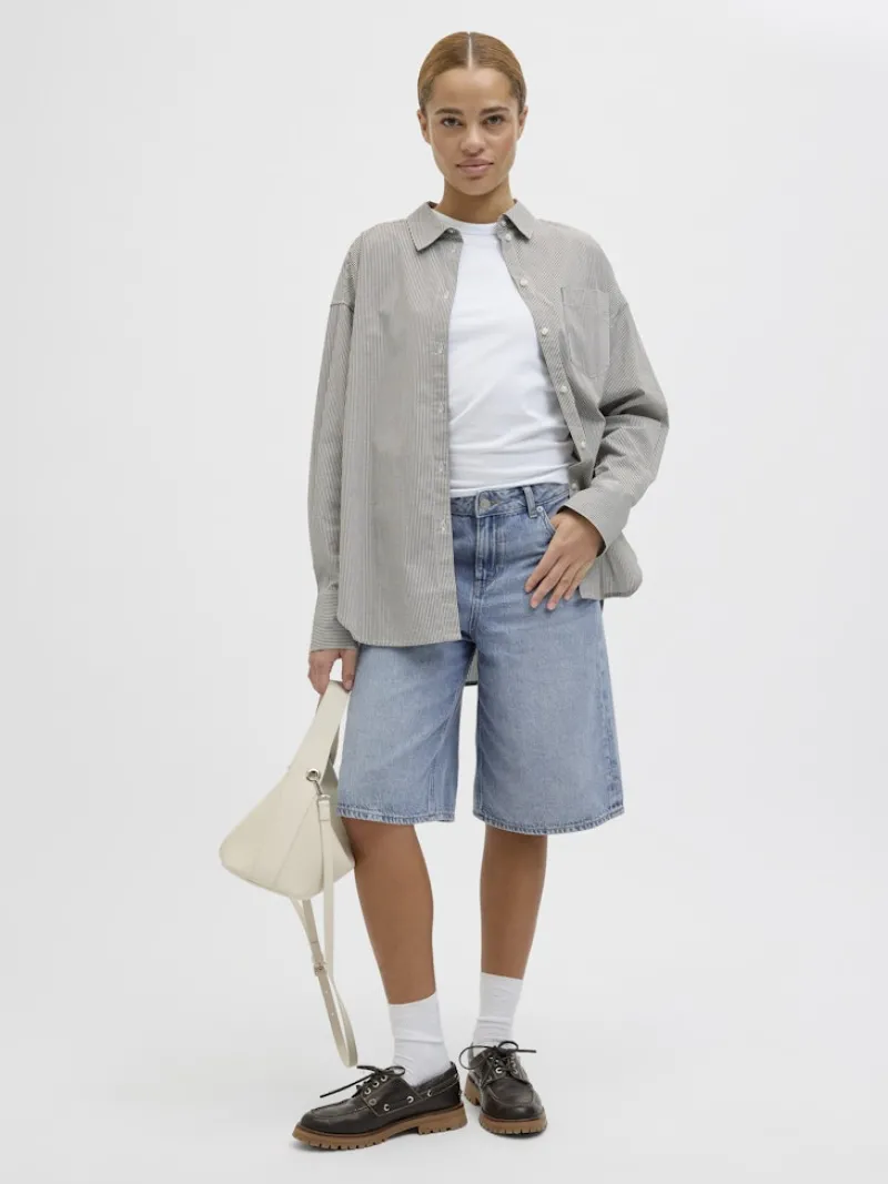 JJXX Shorts*JXLAURA LONG MW DENIM SHORTS DNM SN Light Blue Denim