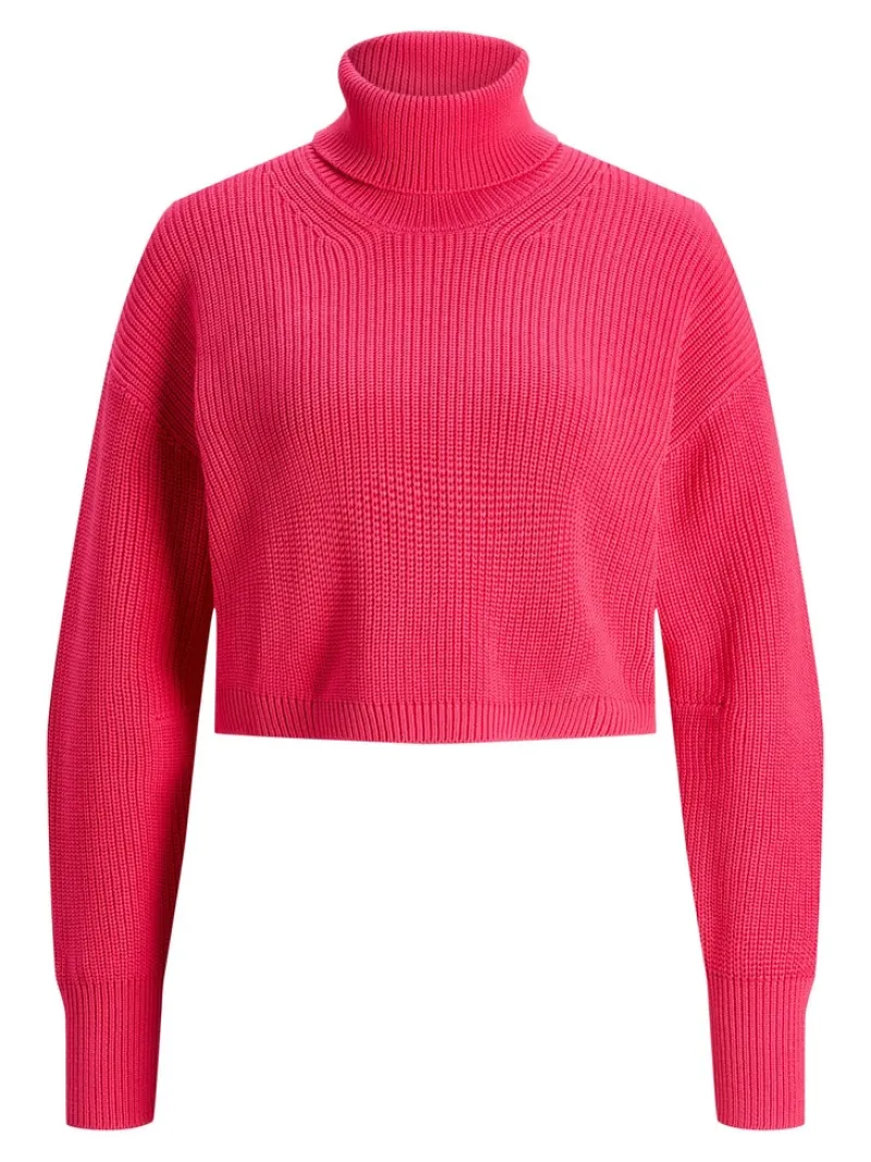 JJXX Pullover & Sweatshirts*JXLIV TWIST CROP HIGH NECK KNIT Raspberry Sorbet
