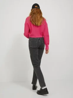 JJXX Pullover & Sweatshirts*JXLIV TWIST CROP HIGH NECK KNIT Raspberry Sorbet