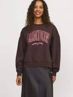 JJXX Pullover & Sweatshirts*JXMERLE RLX SHORT LS CREW SWT LN Sassafras