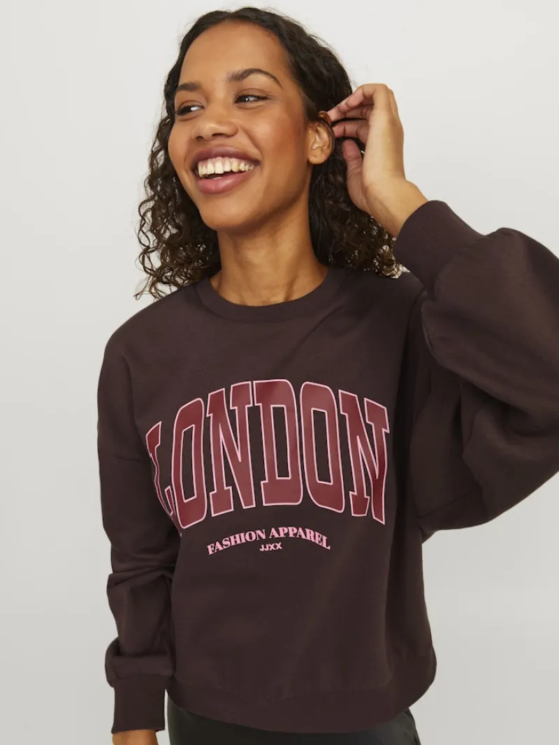 JJXX Pullover & Sweatshirts*JXMERLE RLX SHORT LS CREW SWT LN Sassafras