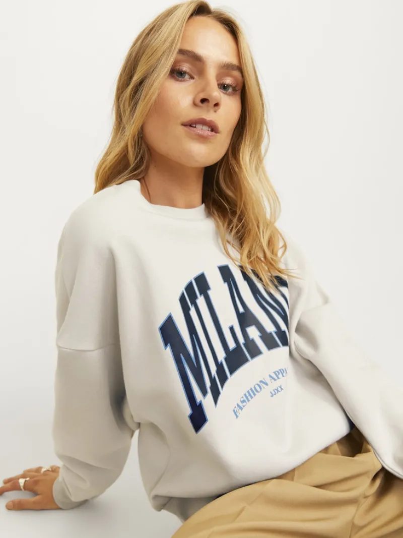 JJXX Pullover & Sweatshirts*JXMERLE RLX SHORT LS CREW SWT LN moonbeam