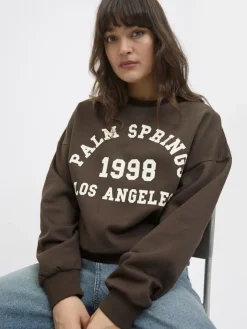 JJXX Pullover & Sweatshirts*JXMERLE RLX SHORT LS CREW SWT LN bracken