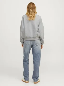 JJXX Pullover & Sweatshirts*JXMERLE RLX SHORT LS CREW SWT LN light grey melange1