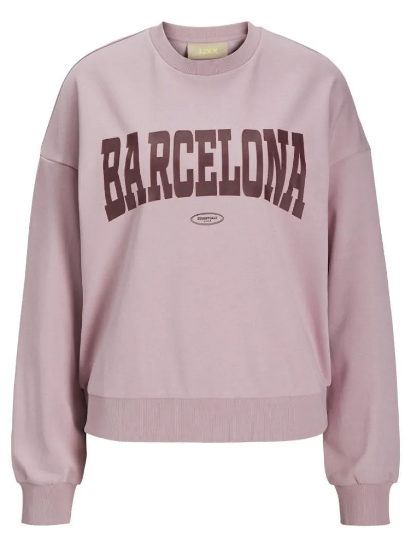 JJXX Pullover & Sweatshirts*JXMERLE SPRING RLX SHORT LS CREW SWT LN mauve shadows