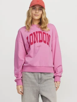 JJXX Pullover & Sweatshirts*JXMERLE SPRING RLX SHORT LS CREW SWT LN morning glory