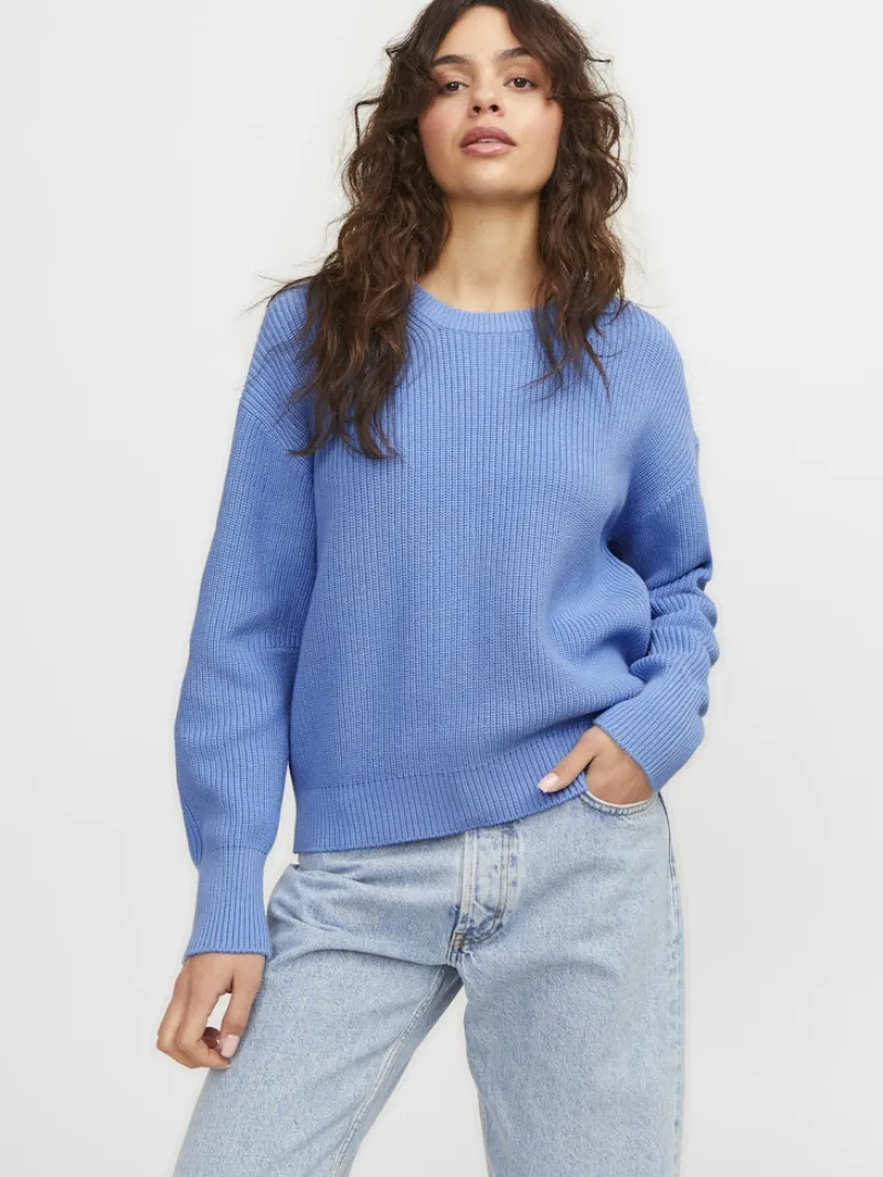 JJXX Pullover & Sweatshirts*JXMILA TWIST CREW NECK KNIT NOOS silver lake blue