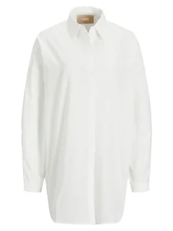 JJXX Blusen*JXMISSION LS OVERSIZE SHIRT NOOS white