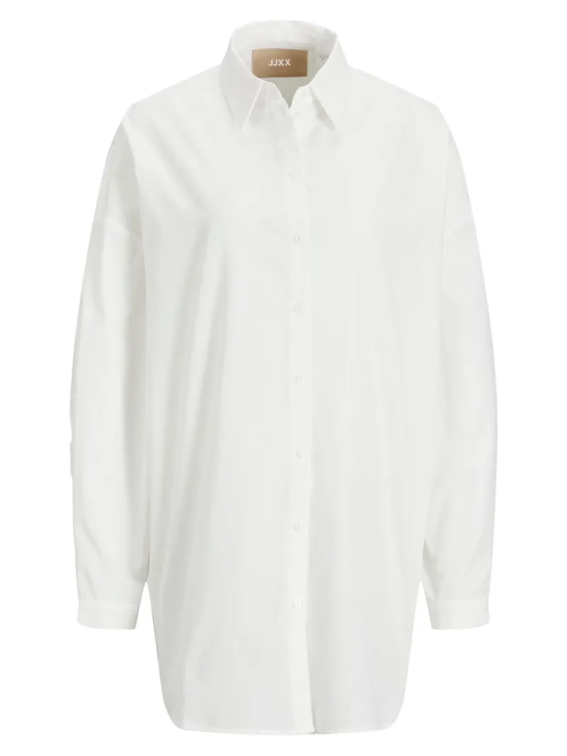 JJXX Blusen*JXMISSION LS OVERSIZE SHIRT NOOS white