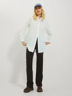 JJXX Blusen*JXMISSION LS OVERSIZE SHIRT NOOS white