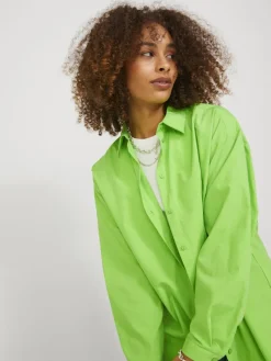 JJXX Blusen*JXMISSION LS OVERSIZE SHIRT NOOS green flash