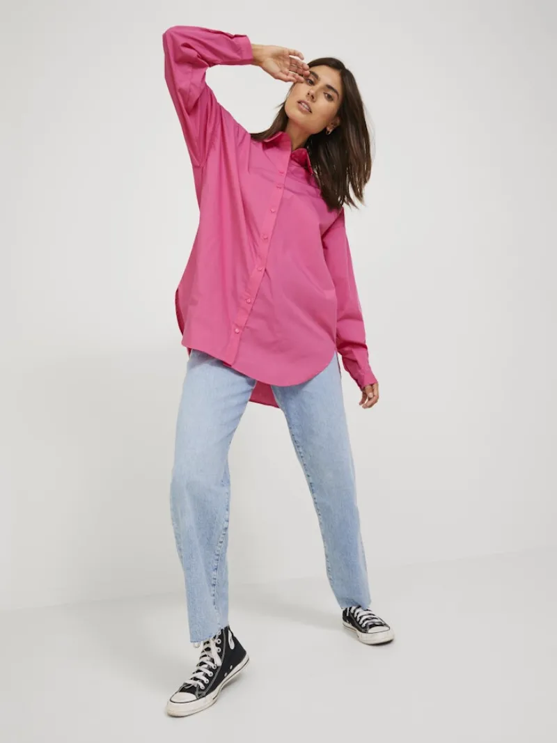 JJXX Blusen*JXMISSION LS OVERSIZE SHIRT NOOS carmine rose