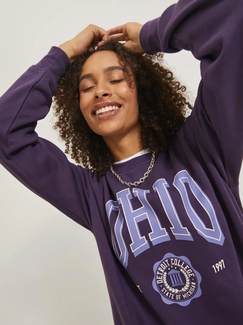 JJXX Pullover & Sweatshirts*JXOHIO RLX LS CREW SWT purple velvet