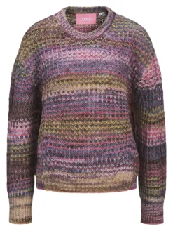 JJXX Pullover & Sweatshirts*JXSIMONE SPACE DYE CREW NECK KNIT SN cabernet