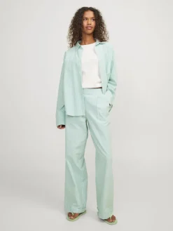 JJXX Blusen*JXSIVA OXFORD LS SHIRT WVN Grayed Jade