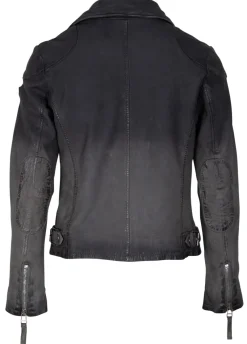 Gipsy Jacken*KANDY LAMOV - Lederjacke dusty blue DustyBlue