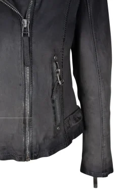 Gipsy Jacken*KANDY LAMOV - Lederjacke dusty blue DustyBlue