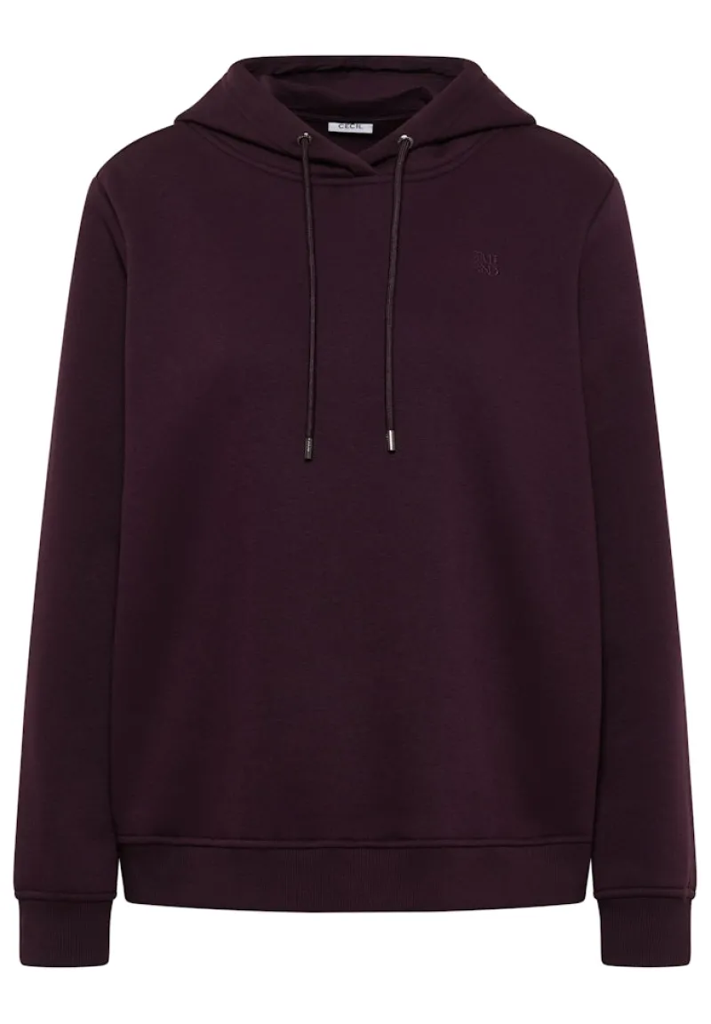 Cecil Pullover & Sweatshirts*Kapuzen Sweatshirt eggplant red