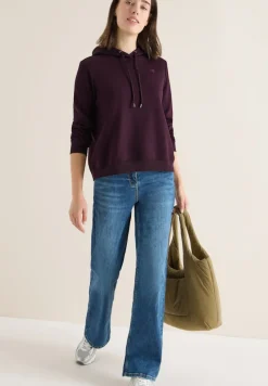 Cecil Pullover & Sweatshirts*Kapuzen Sweatshirt eggplant red