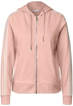 Street One Pullover & Sweatshirts*Kapuzenjacke mit Dekotape faded rose
