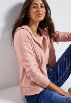 Street One Pullover & Sweatshirts*Kapuzenjacke mit Dekotape faded rose