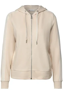 Street One Pullover & Sweatshirts*Kapuzenjacke mit Dekotape tusk cream