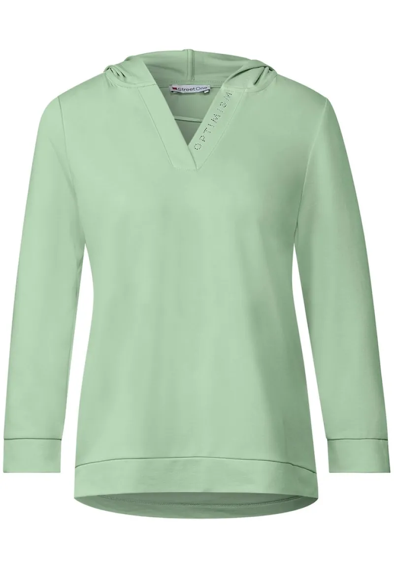 Street One Shirts*Kapuzenshirt in Seidenoptik clary mint