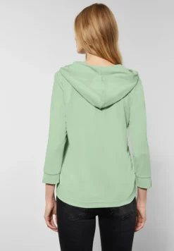 Street One Shirts*Kapuzenshirt in Seidenoptik clary mint