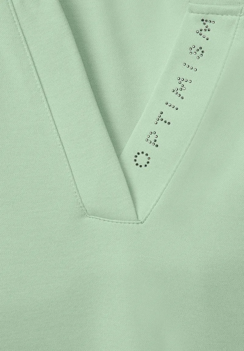 Street One Shirts*Kapuzenshirt in Seidenoptik clary mint