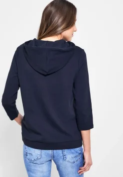 Cecil Pullover & Sweatshirts*Kapuzenshirt mit Frontprint deep blue