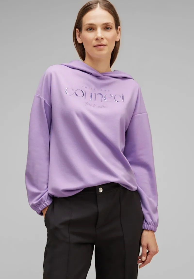 Street One Shirts*Kapuzenshirt mit Stickerei soft pure lilac