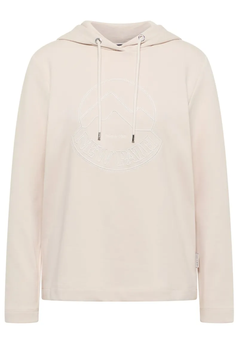 Cecil Shirts*Kapuzenshirt mit Stickerei light greige