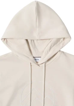 Cecil Shirts*Kapuzenshirt mit Stickerei light greige