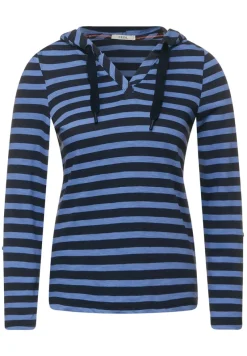 Cecil Shirts*Kapuzenshirt mit Streifen deep blue