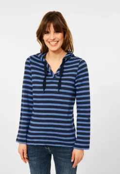 Cecil Shirts*Kapuzenshirt mit Streifen deep blue
