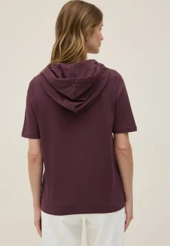 Cecil Shirts*Kapuzenshirt mit Wording mulberry red