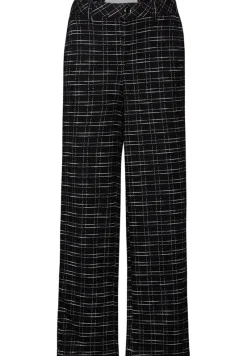 Street One Hosen*Karierte Bouclé Hose Black