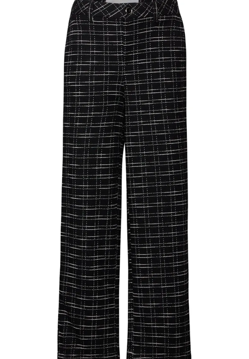 Street One Hosen*Karierte Bouclé Hose Black