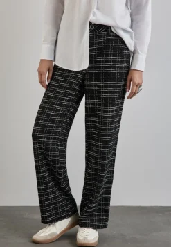 Street One Hosen*Karierte Bouclé Hose Black