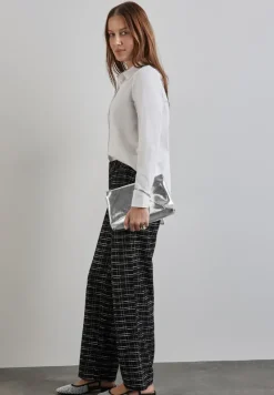 Street One Hosen*Karierte Bouclé Hose Black