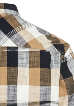 Camel Active Hemden|Big Boys*Kariertes Kurzarmhemd aus reiner Baumwolle wood