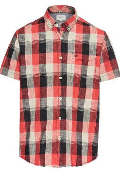 Camel Active Hemden|Big Boys*Kariertes Kurzarmhemd aus reiner Baumwolle Dark Navy