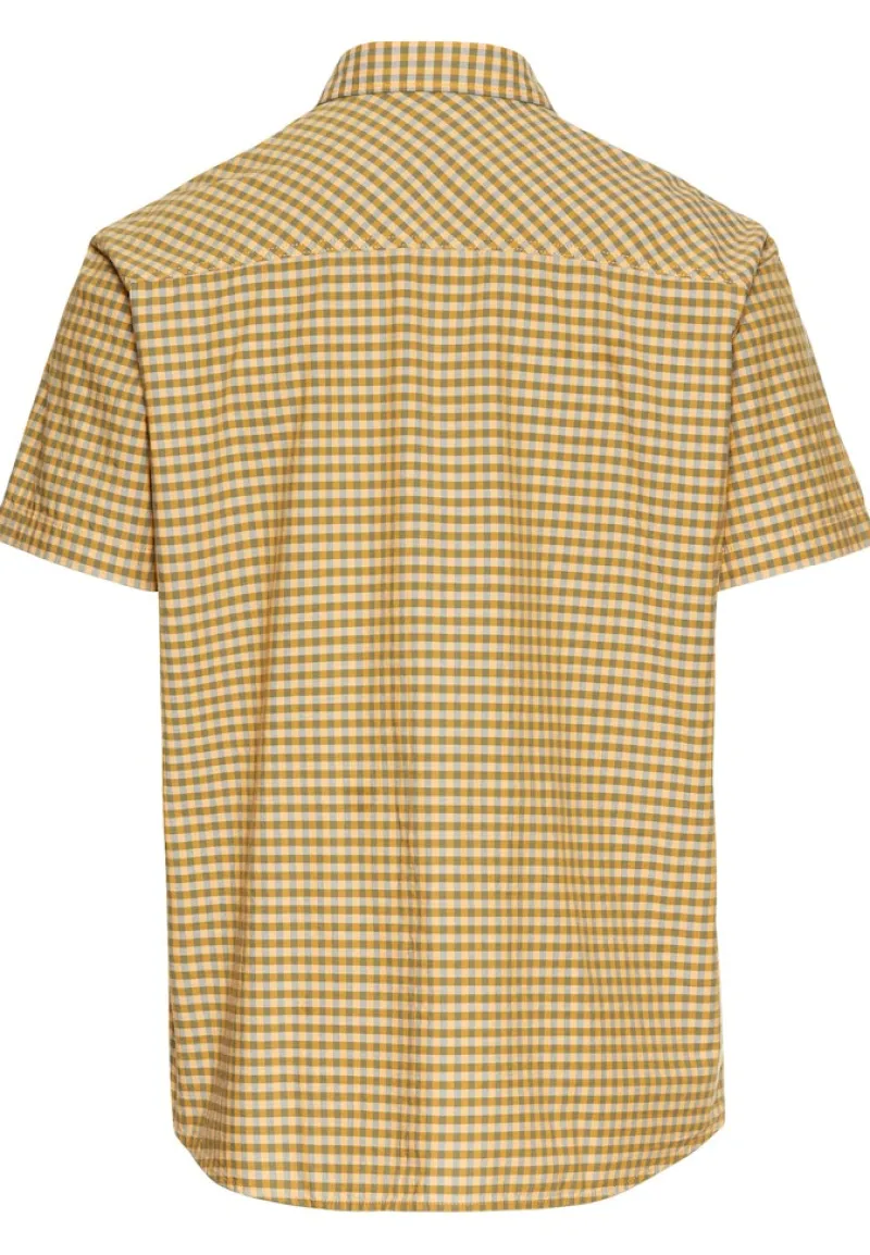 Camel Active Hemden|Big Boys*Kariertes Kurzarmhemd aus Baumwolle sunflower
