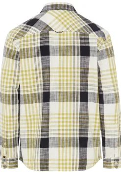 Camel Active Hemden|Big Boys*Kariertes Langarm Hemd aus Baumwolle moss