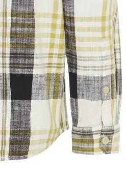 Camel Active Hemden|Big Boys*Kariertes Langarm Hemd aus Baumwolle moss