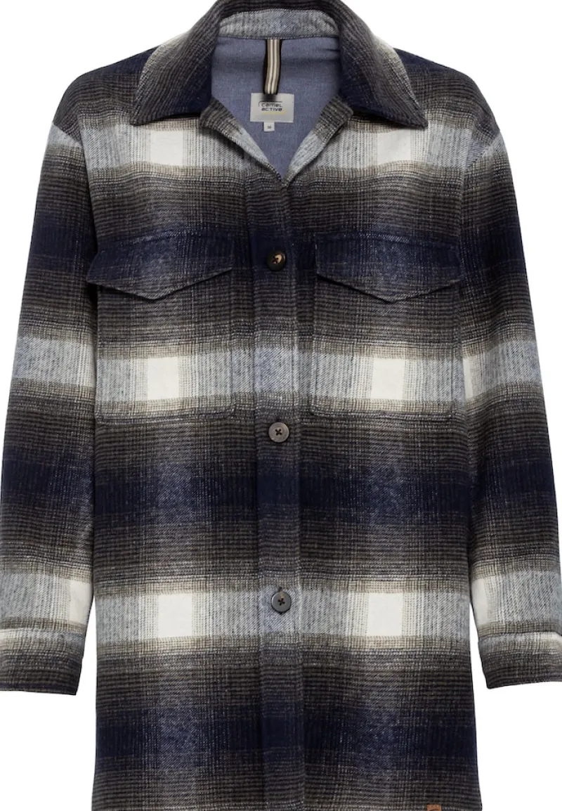 Camel Active Jacken*Kariertes Overshirt aus einem Baumwollmix night blue